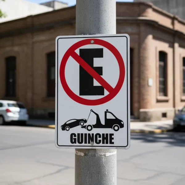 900-4 Cartel No estacionar Guinche