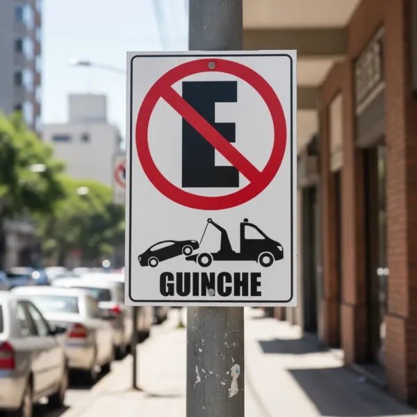 900 Cartel No estacionar Guinche