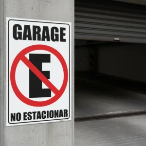 Cartel Garage No estacionar