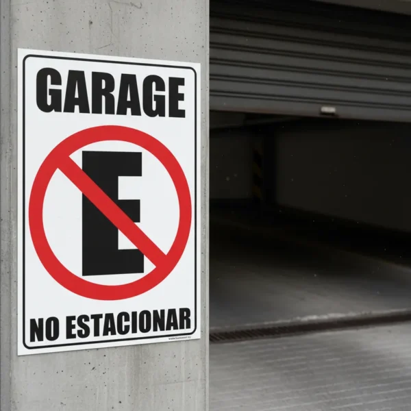Cartel Garage No estacionar