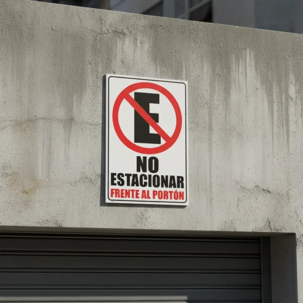 904 Cartel No estacionar frente al portón