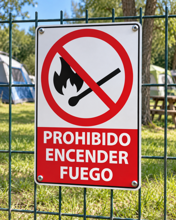 002-i2 Cartel Prohibido encender fuego