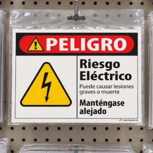 Peligro riesgo eléctrico