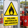 Peligro materiales inflamables
