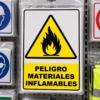 Peligro materiales inflamables