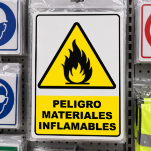 Peligro materiales inflamables