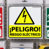 514 riesgo eléctrico 2 Riesgo Eléctrico Adhesivo 10x10cm