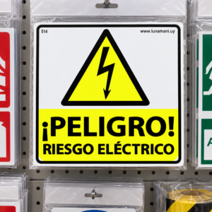 Riesgo Eléctrico Adhesivo 10x10cm